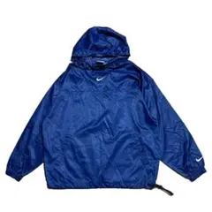 90s NIKE ナイロン パーカー ジャケット 紺 L 古着