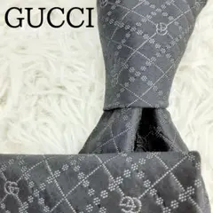 美品◎GUCCI グッチ ネクタイ GGマー チェック柄 パターン柄