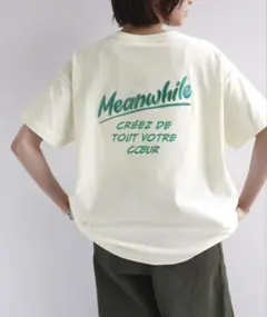 andme Meanwhile ロゴ刺繍 半袖 Tシャツ ホワイトのサムネイル