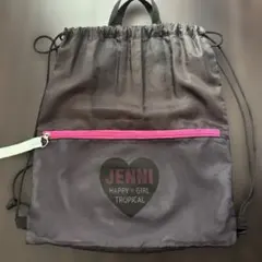 JENNI ナップザック ブラック ピンクのサムネイル