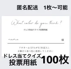 投票用紙100枚