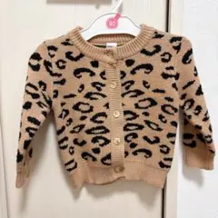 SHEIN レオパード柄 ヒョウ柄 ニットカーディガン 12-18M
