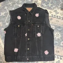 levi’s デニムベスト　ビンテージ　刺繍