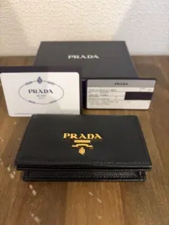 PRADA サフィアーノレザー カードケース ブラック