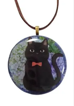 ねこレジンネックレス　黒ねこレジン　レジン黒ねこ　レジンヘアゴム　猫ポニーフック