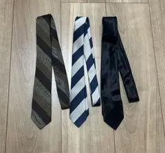 ネクタイ 3本セット ビジネス　シンプル　幾何学模様　まとめ売り　ヴィンテージ