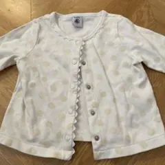 プチバトー ドット 水玉 カーディガン 3ans 95