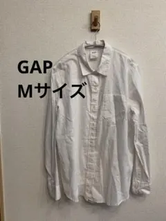 GAP ギャップ 白 ホワイト 長袖 シャツ M リネン コットン