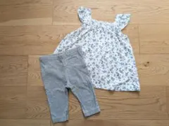 組曲 花柄チュニック レギンス セット 80cmのサムネイル