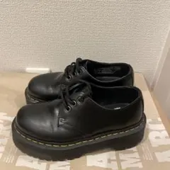 マーチン　厚底ブラックレザー ローファー