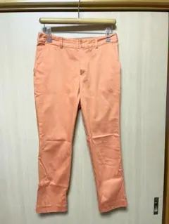オレンジ　ストレッチパンツ