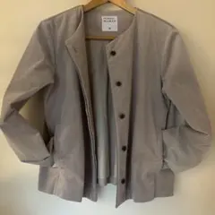 HUMAN WOMAN ノーカラージャケット ベージュ