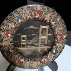 トルコ製、＆アラビア製装飾皿。銅製2点纏め。希少品。