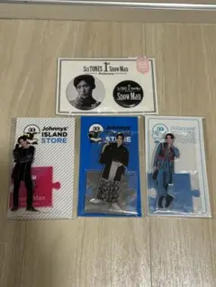 Snow Man 目黒蓮　アクスタ・缶バッジ4種セット