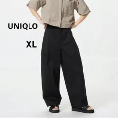【新品】ユニクロ バレルカーゴパンツ ブラック XLのサムネイル