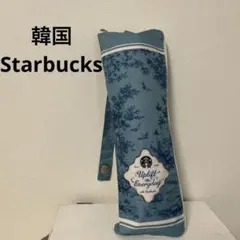 韓国STARBUCKS 折りたたみ傘 晴雨兼用　アンティーク柄　UV99%カット
