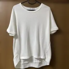 ワッフル半袖Tシャツ Mサイズ ホワイト