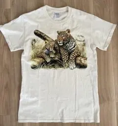 美品✨ アニマルプリント Tシャツ ヒョウ柄 ヒョウデザイン　ヴィンテージ　半袖のサムネイル