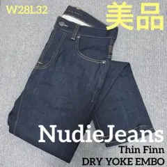 Nudie Jeans Thin Finn DRY YOKE EMBO　美品のサムネイル