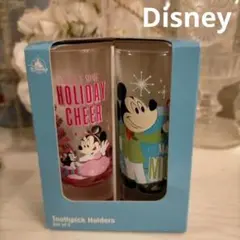 フロリダ ディズニーランド クリスマス 歯間ブラシ立て　ミニガラスコップ