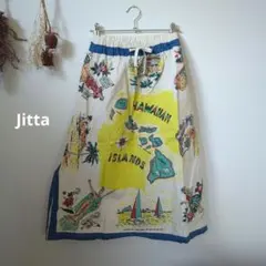 Jitta ハワイ柄アンティーク復刻スカート　バリ製　新品未使用