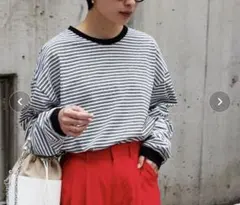 forksy. ストライプ 長袖Tシャツのサムネイル