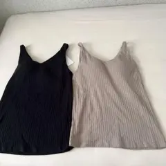 UNIQLO ワイドリブブラタンクトツフ　２枚セット