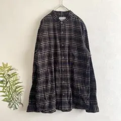 A889 GLOBAL WORK メンズシャツ　長袖シャツ　チェック柄