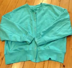 ターコイズ ボタン式カーディガン