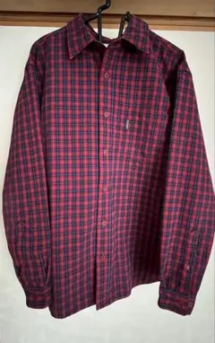 Columbia 長袖シャツ 赤　チェック柄　メンズ　XL