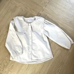 ZARA 刺繍入りホワイトシャツ 07