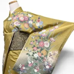 訪問着 京加賀友禅 菊花 椿 菖蒲 桔梗 着物 051b p - メルカリ