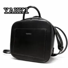 YAHKI ヤーキ ブラック レザー ショルダーバッグ