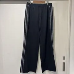 ZARA サイドストライプ柄　パンツ　ネイビー M 0306