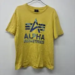 ALPHA INDUSTRIES イエロー Tシャツ M コ93