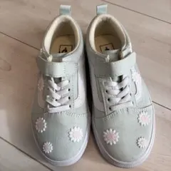 Vans ミントグリーン 花柄スニーカー　19cmの