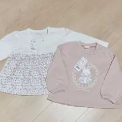 新品タグ付き アカチャンホンポ 長袖Tシャツ カットソー 2枚セットのサムネイル