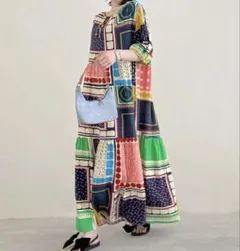 韓国風✨夏ロング半袖ワンピース お出かけ普段着に最適