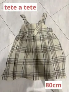 tete a tete チェック柄 キャミソールワンピース80cmのサムネイル