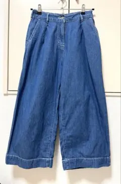 coen コーエン　ワイドパンツ デニムブルー　S