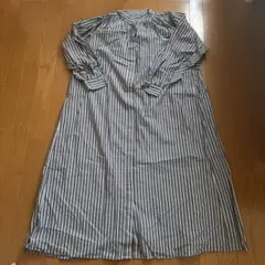 niko and... ストライプ シャツワンピース ロング丈