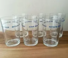 アサヒビール 三ツ矢サイダー グラス 6個セット 昭和レトロ 非売品