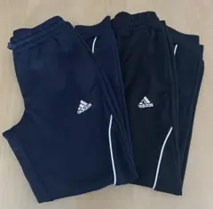 adidas ジャージ 2本セット 130cm ブラック/ネイビー 中古品