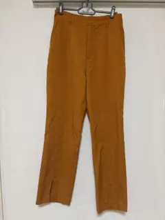 LOWRYSFARM ラクビフロントスリットパンツ オレンジ L スラックス