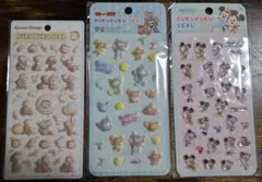 ぷくぷくシール　3枚セット　ディズニー