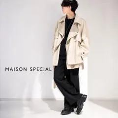 メゾンスペシャル プライムオーバー ショートトレンチ ブルゾン 異素材のサムネイル
