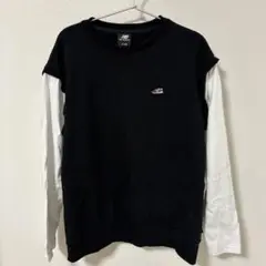 New Balance 長袖カットソー ブラック/ホワイト