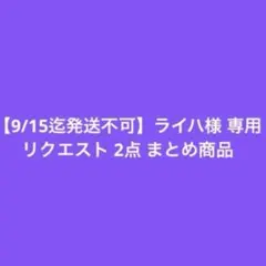 【9/15迄発送不可】ライハ様 リクエスト 2点 まとめ商品