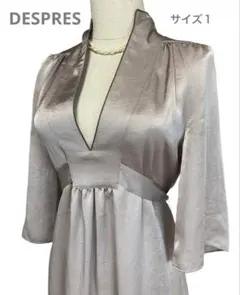 美品✨DES PRES サイズ１ミニワンピース 五分袖 ウエストリボン　上品