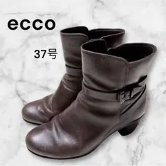 エコー ECCO ショートブーツ レザー 37 ブラウン